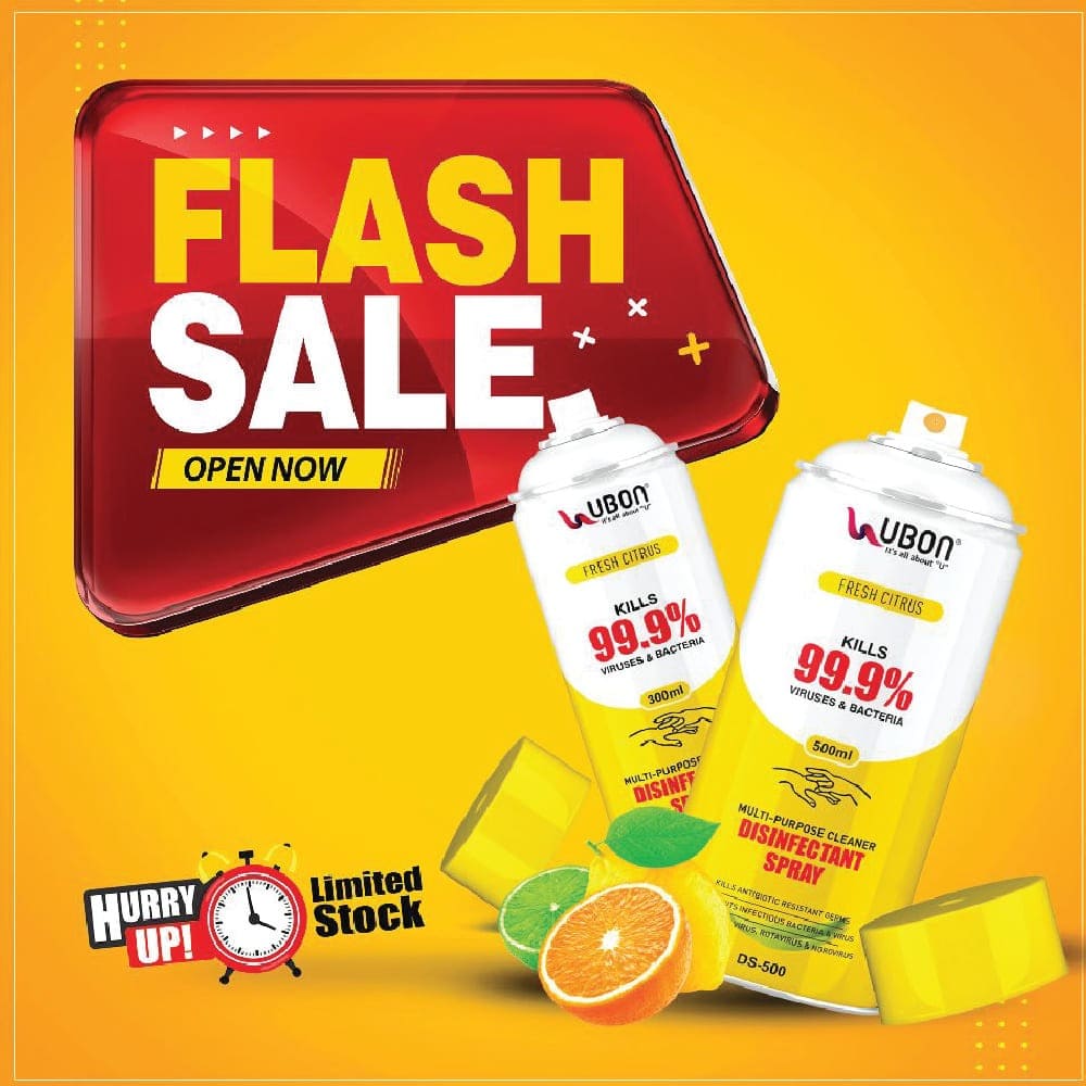 UBON Disinfectant Spray Flash Sale Ad